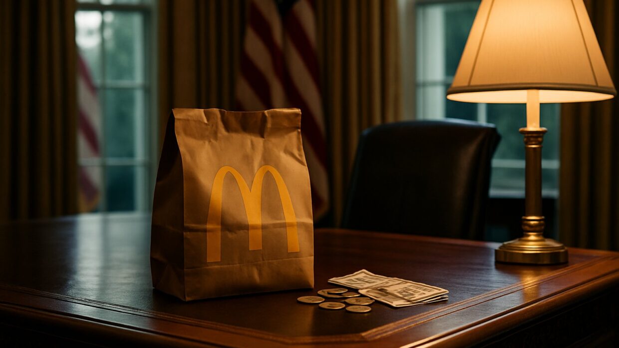 Trump Orders McDonald’s to Oval Office, Tips Driver $100 to Highlight No-Tax-on-Tips Policy