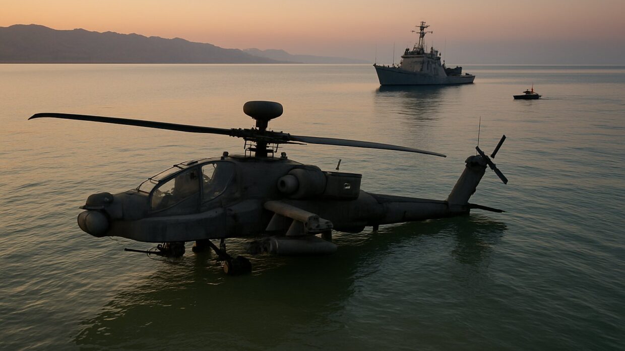 U.S. Apache helicopter shot down by Iran near Strait of Hormuz; crew rescued unharmed