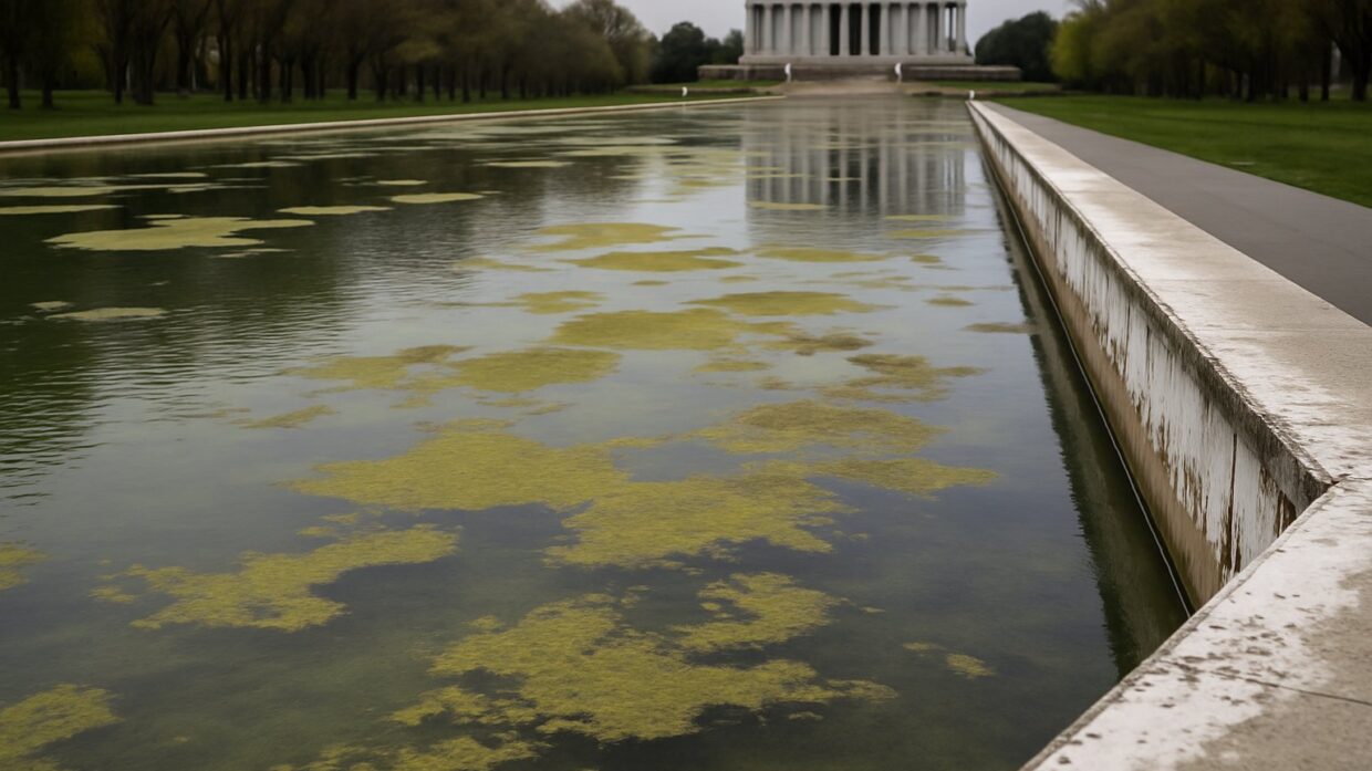 Trump blames vandals for Reflecting Pool damage; repair costs and cause remain disputed
