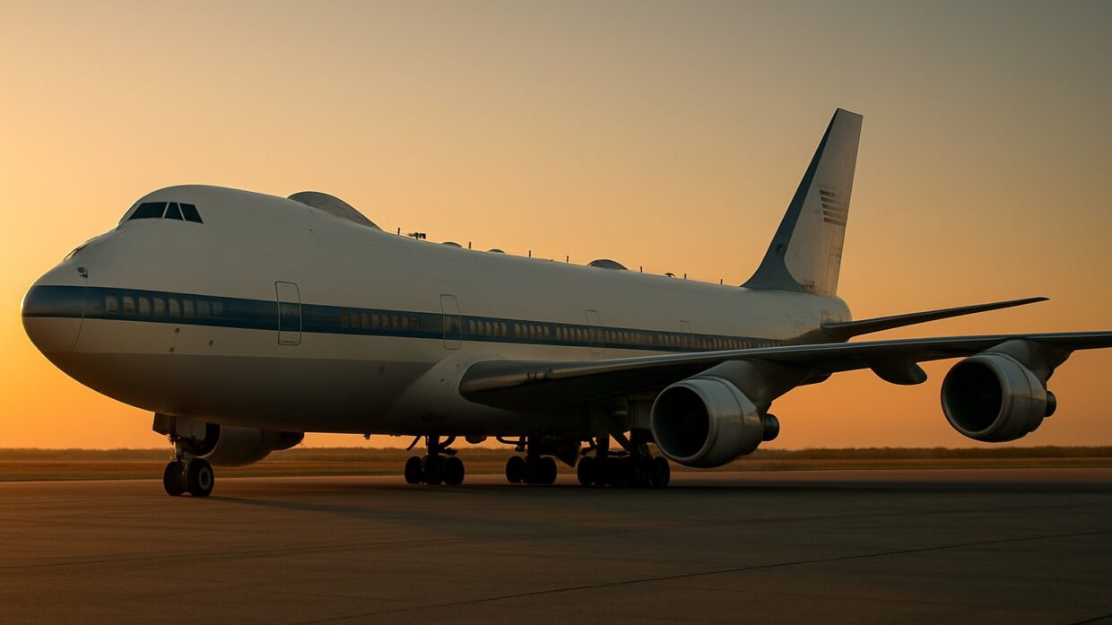 Trump visits Theodore Roosevelt Library on inaugural flight of Qatar-gifted Air Force One