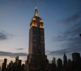Two arrested after scaling Empire State Building with peace banner and marriage proposal