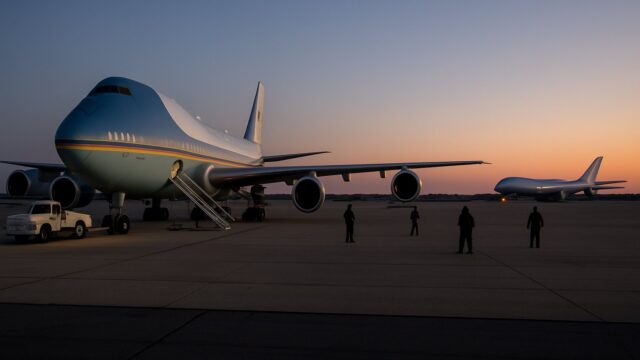 Trump switches aircraft mid-trip, cites security concerns over Iran threat to new Air Force One