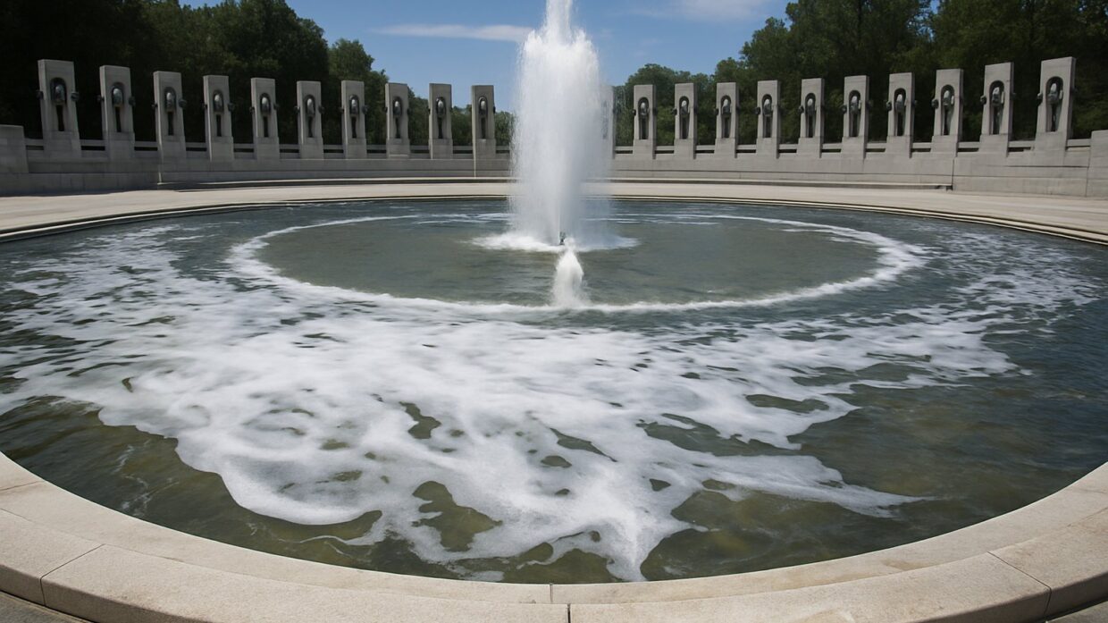 Woman charged with two felonies in World War II Memorial vandalism; graffiti and soap in fountain