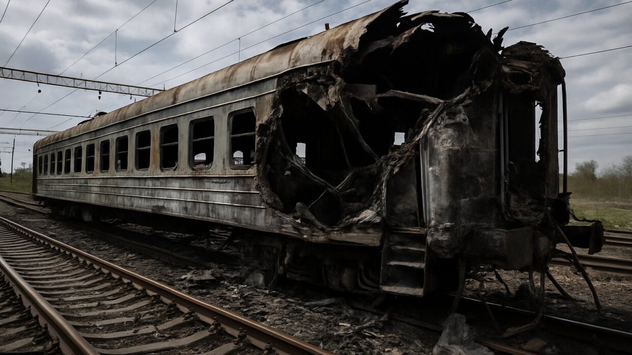 Russian missile strikes passenger train carrying Western officials in Ukraine