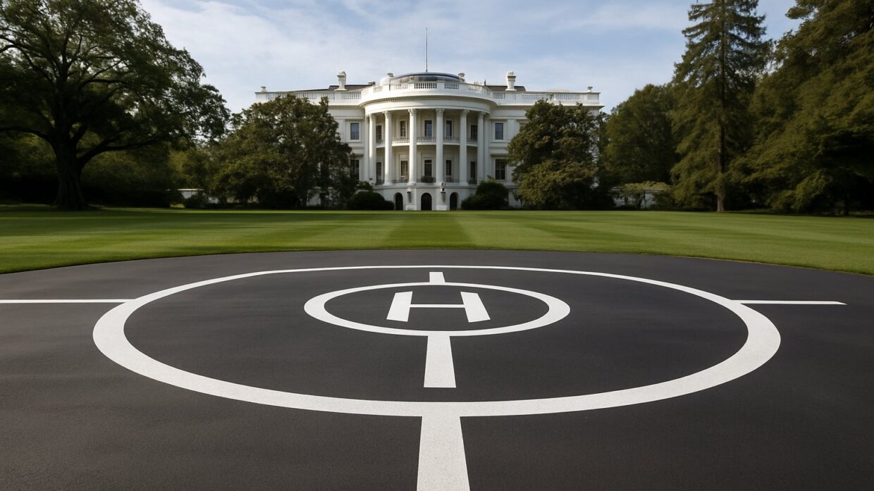 Trump White House helipad debuts amid press pool coverage dispute