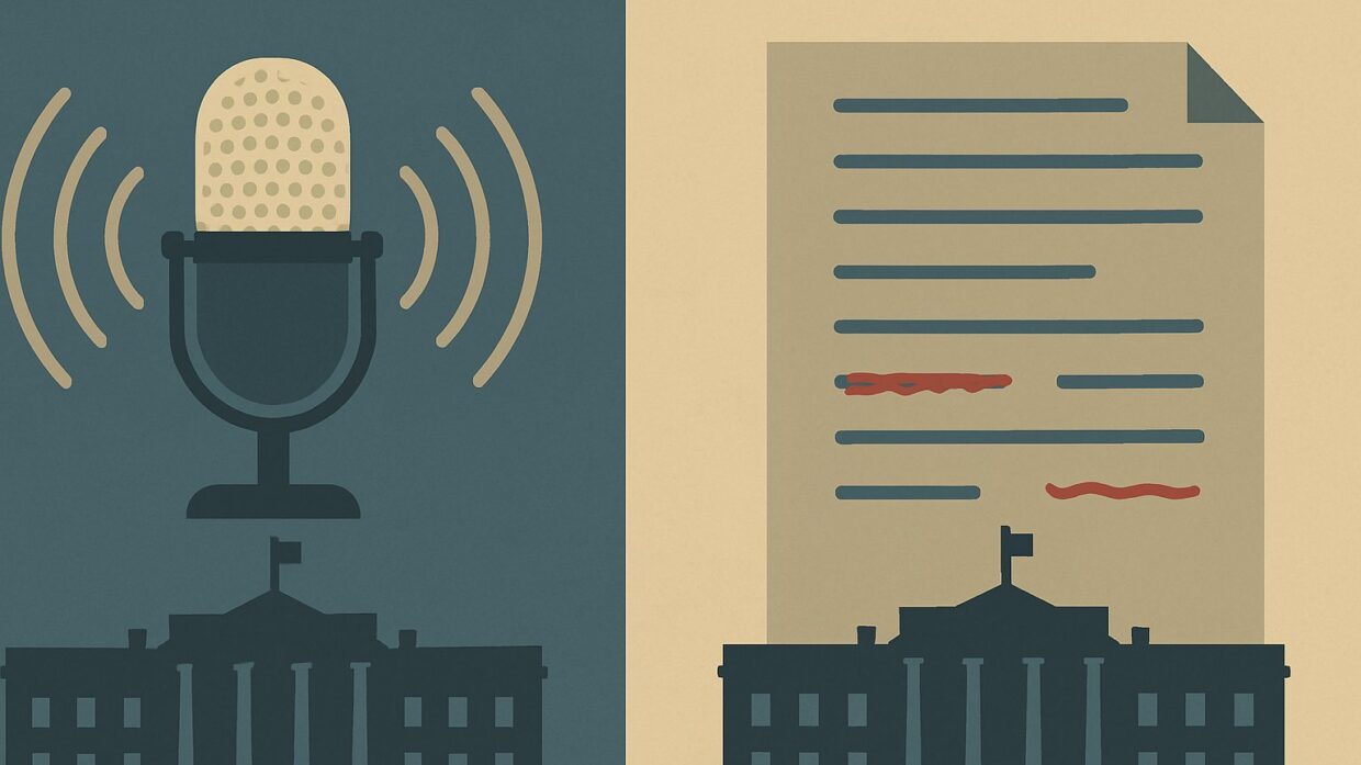 Trump White House Faces Music Rights Dispute and Misspellings in AI Accord Week