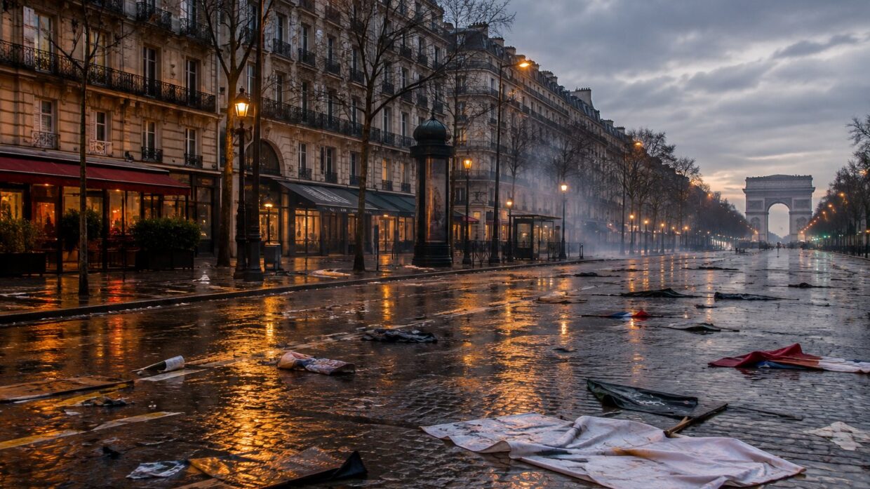 French police deploy tear gas as 100,000+ protest living costs and school funding in Paris