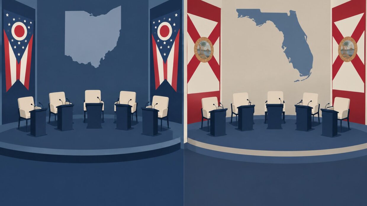Obama campaigns for Democratic midterm candidates in Ohio and Florida