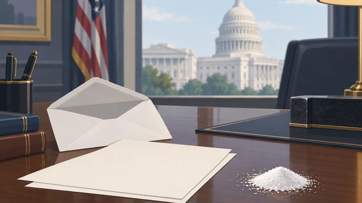 Illinois man charged with mailing threatening letters containing white substance to Congress members
